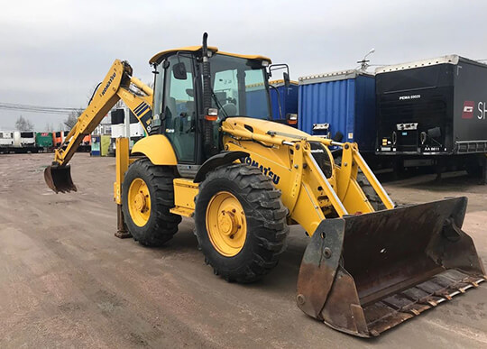 Экскаватор с двумя ковшами